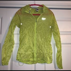 Neon Yellow Nike Running Jacket SZ Small
